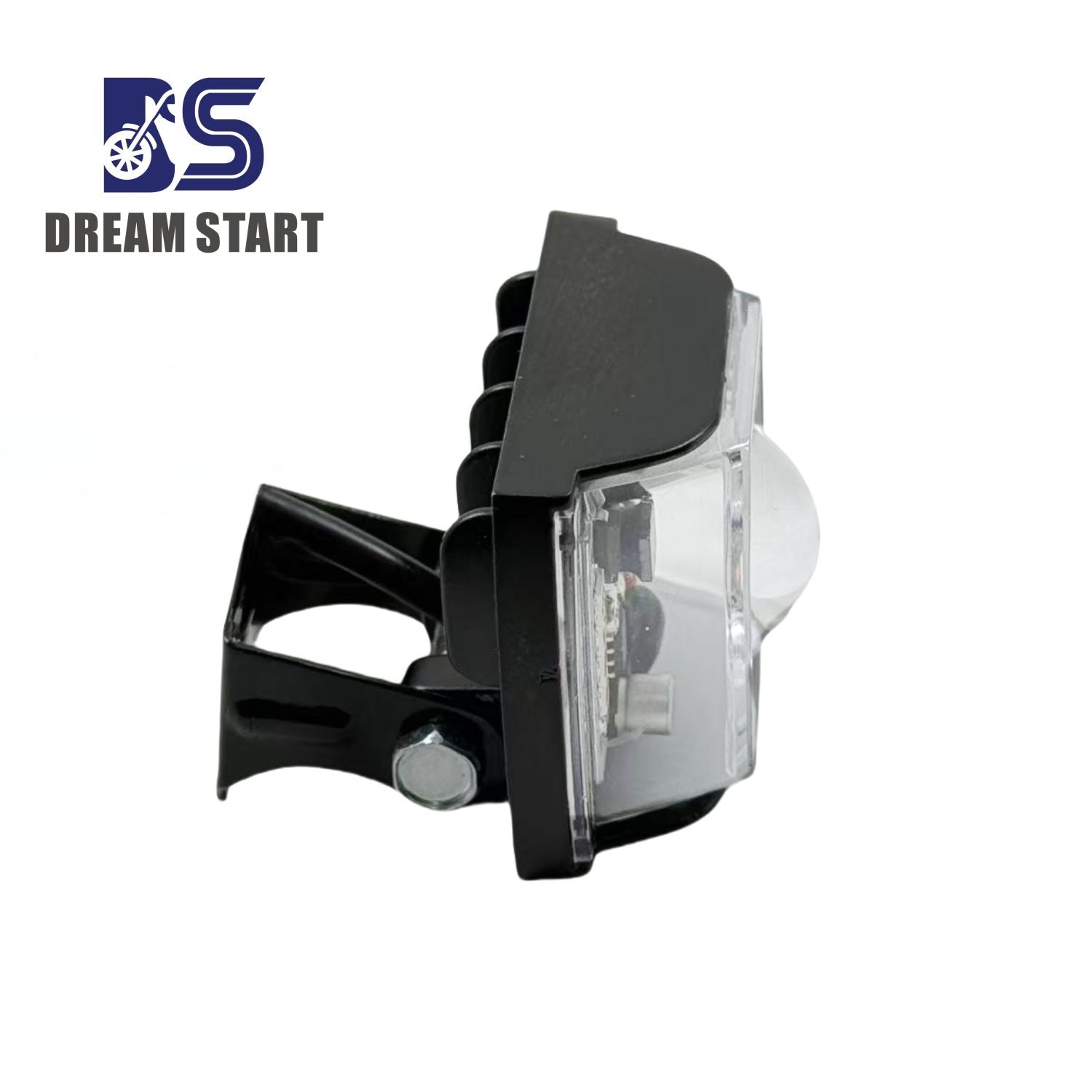 12V–80V Waterproof LED Motorcycle Light – Dual Color Yellow/White Front Position Headlight with Strobe for E-Bikes & Motorbikes