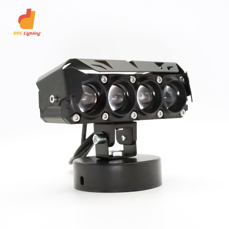 4-Beads LED Motorcycle Headlight with Cooling Fan – High/Low Beam Lighting System for Motorcycles & Electric Vehicles
