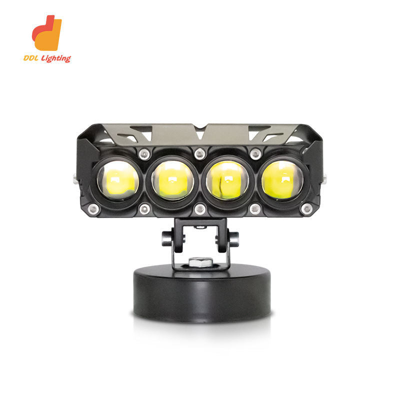 4-Beads LED Motorcycle Headlight with Cooling Fan – High/Low Beam Lighting System for Motorcycles & Electric Vehicles