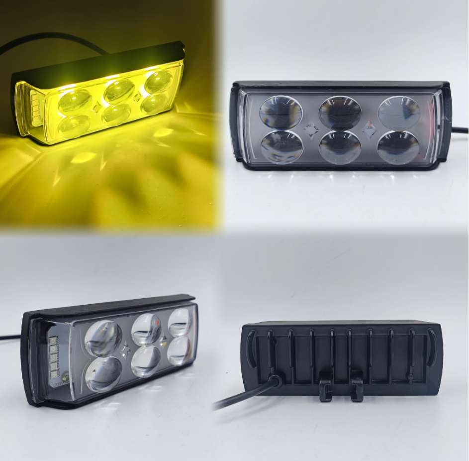 6lenz High Brightness Car,Motorcycle LED Headlights – Dual Color with Red & Blue Flashing Auxiliary Light for Cars & Trucks (Copy)