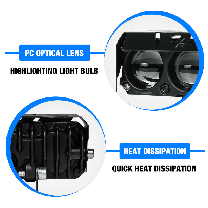 3 Lens led Fog Light 12-80V Good Chip Led Driving Lights Waterproof IP67 New Design Led Spotlights