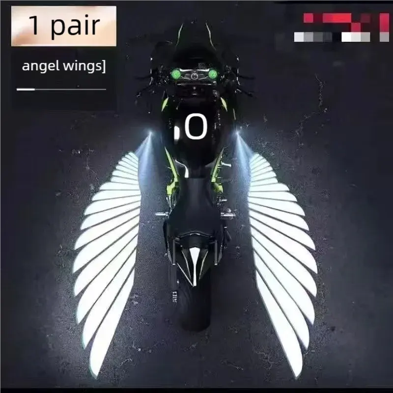 Motorcycle Angel Wings LED Welcome Lamp – Retro Pedal & Cruise Vehicle Modification Light for Electric Bikes & Scooters