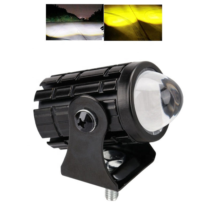 1PCS Mini  Driving Fog Lights 12-80v – Dual Color White & Yellow LED Spotlights