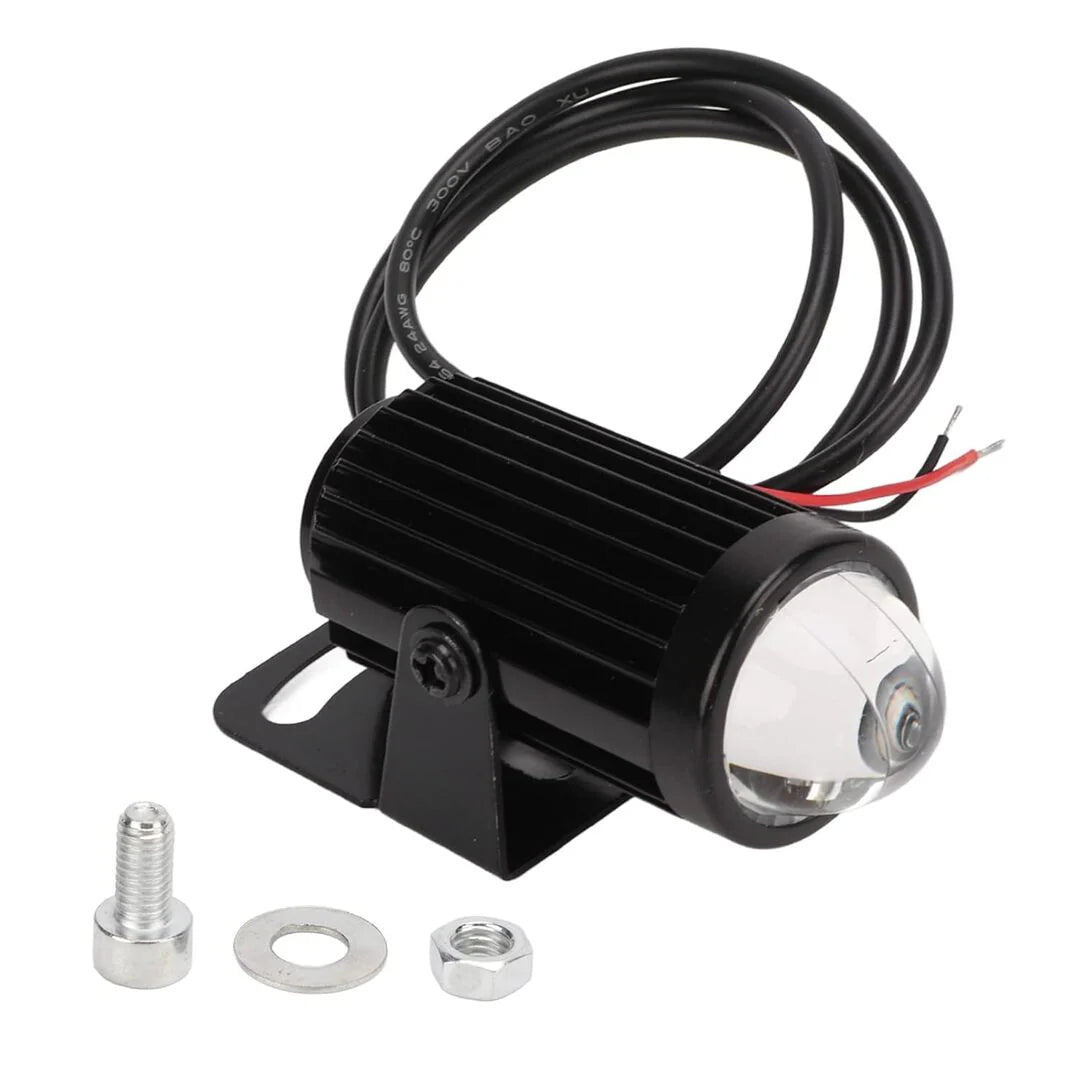 HJG 60W Mini Projector Driving Fog Light – Dual Color White & Yellow with Devil Eye + Free Switch for Motorcycles, Cars & Jeeps (1PC)