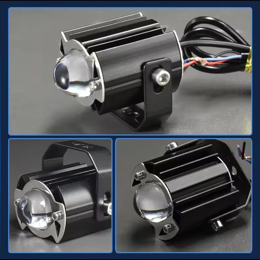 HJG G15 30W Mini LED Spotlight – Dual Color White & Yellow Motorcycle Fog Light (1PC)