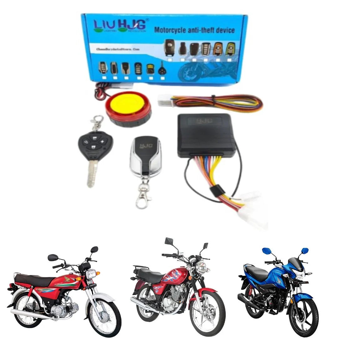 HJG Motorcycle Security Alarm System – Wireless Anti-Theft with Remote Immobilizer & Vibration Sensor (1PC)