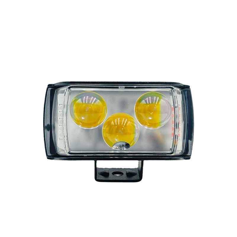 High Brightness Motorcycle LED Headlights – 3000K/6000K Dual Color with Red & Blue Flashing Auxiliary Light for Cars & Trucks