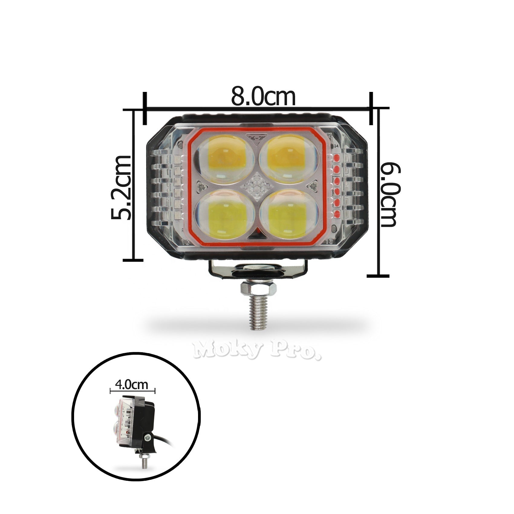 New Arrival Auxiliary LED Fog Lamp for Cars , Jeep Metal Material Color LED Driving Fog Light