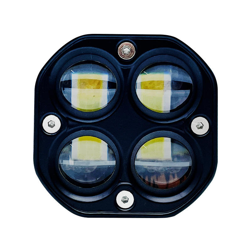 Universal LED Fog Driving Lights – White/Yellow Changeable Rainproof Headlight for Cars & Motorcycles