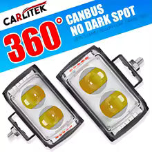 2Pcs Car and Motorcycle LED Work Light – 3-Side Mini Lens Super Bright Auxiliary Spotlight Fog Headlight 12V–80V