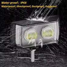 2Pcs Car and Motorcycle LED Work Light – 3-Side Mini Lens Super Bright Auxiliary Spotlight Fog Headlight 12V–80V