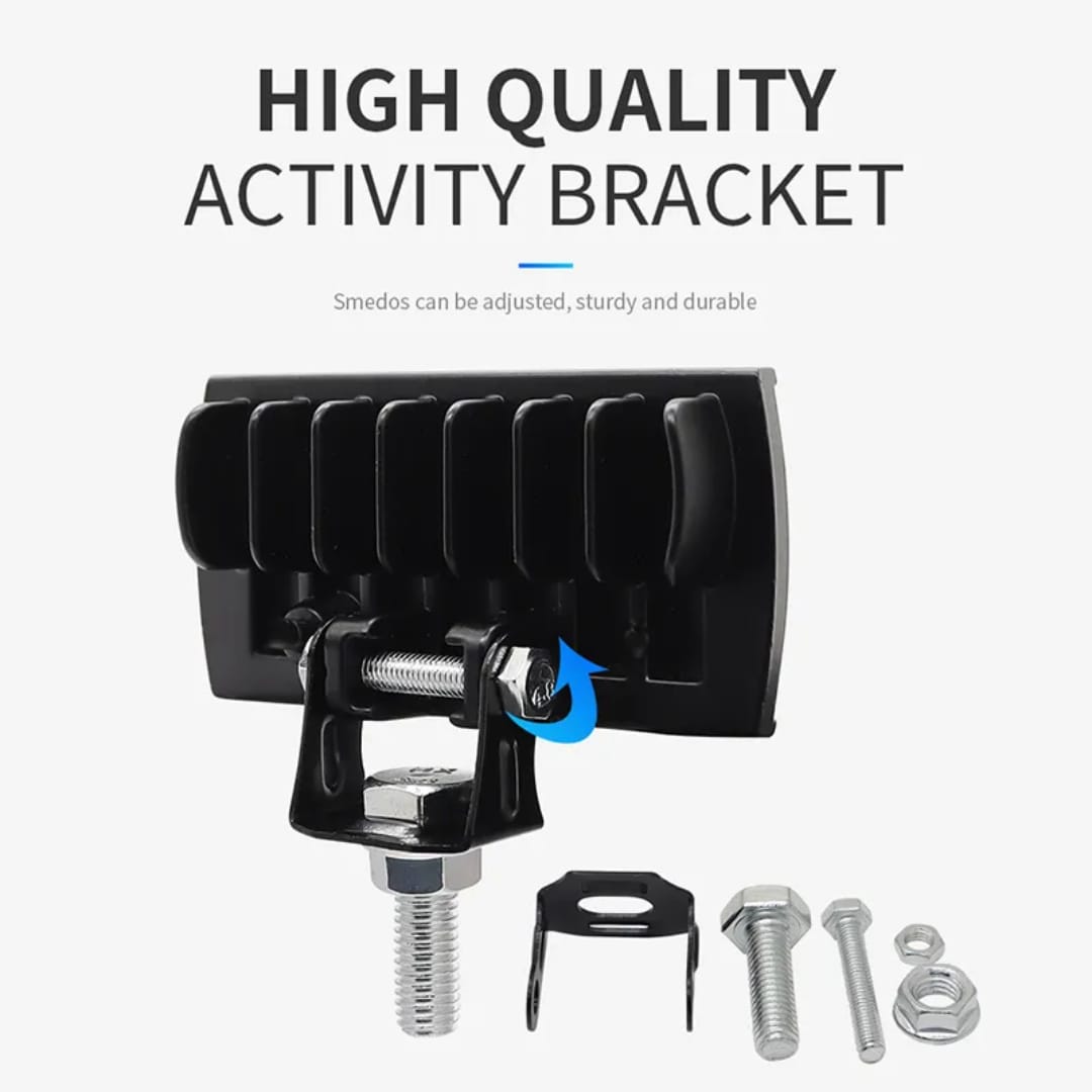 2Pcs 80v Premiuim Quality 2lenz Car and Motorcycle LED Work Light – 3-Side Mini Lens Super Bright Auxiliary Spotlight Fog Headlight 12V–80V