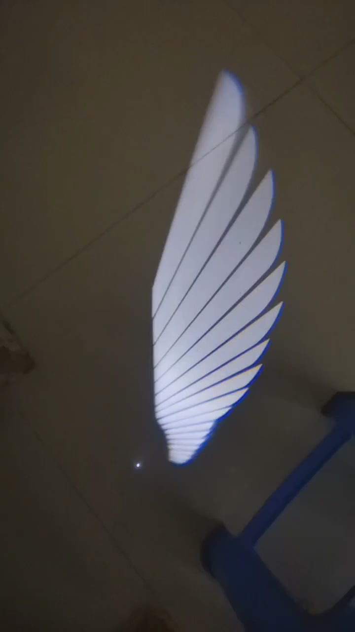Motorcycle Angel Wings LED Welcome Lamp – Retro Pedal & Cruise Vehicle Modification Light for Electric Bikes & Scooters
