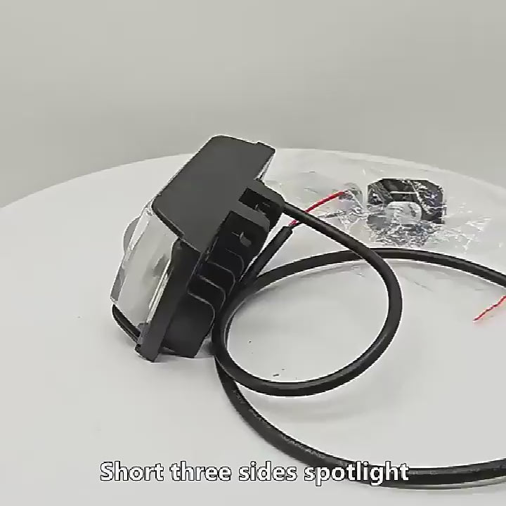 High Brightness Motorcycle LED Headlights – 3000K/6000K Dual Color with Red & Blue Flashing Auxiliary Light for Cars & Trucks